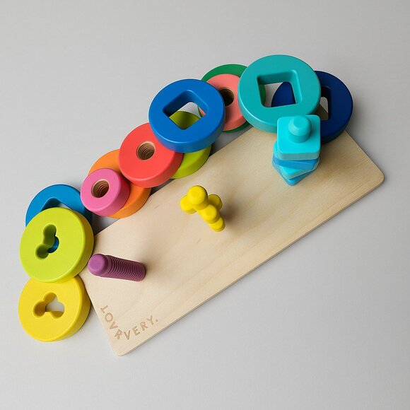 Lovevery Twist & Pivot Pattern Puzzle – from The Investigator Play Kit (Toddler) - Picture 2 of 7